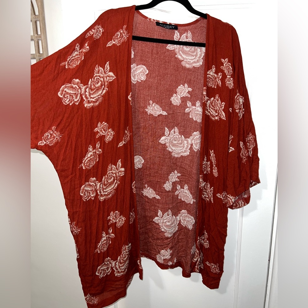Red Floral Kimono